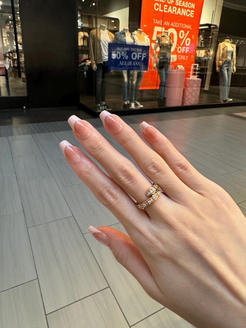 Pink French Tips Short Coffin